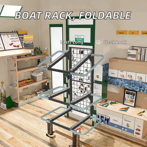 Estante Metálico Resistente <span class=keywords><strong>Redman</strong></span> para Barcos, Diseño Moderno de Tres Niveles con Paneles, Ideal para Supermercados - Product Image 2