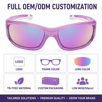 Lunettes de soleil pour bébé prêtes à être expédiées, monture flexible, lunettes de soleil pour tout-petits, vente en gros pour les détaillants