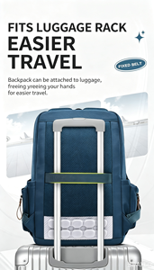 Large Capacity Student <b>Backpack</b> Waterproof <b>School</b> Bag Laptop Compartment Computer Interlayer Unisex Travel Daypack - Product Image 3