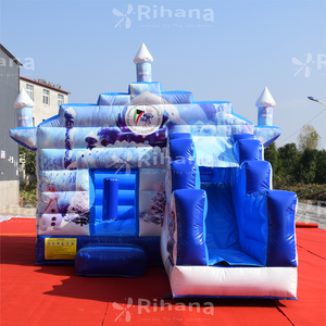 Castillo Inflable de Princesas Elsa y <span class=keywords><strong>Anna</strong></span> de Frozen, Trampolín Inflable con Tobogán en Venta - Product Image 2