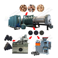 Ligne de production de briquettes de charbon de bois de coque de noix de coco, machine à fabriquer du charbon pour barbecue et chicha