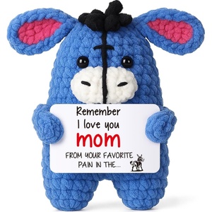 Mini-ânes en crochet positifs et émotionnels pour le soutien, cadeaux de Pâques et d'anniversaire pour femmes, hommes et collègues - Product Image 5