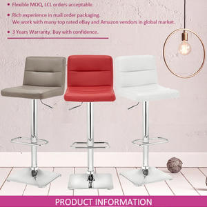 Taburete de Bar Minimalista de Estilo Nórdico con Respaldo de Estilo <span class=keywords><strong>Italiano</strong></span>, Taburete de Bar Giratorio de Cuero con Patas Altas - Product Image 6