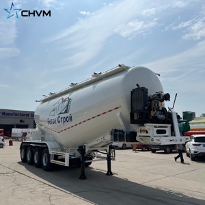Nouvelle semi-<span class=keywords><strong>remorque</strong></span> citerne verticale en acier CHVM à 4 essieux pour ciment en vrac, capacité 50 m³, roues 12R22.5, charge utile >30000 kg pour poudre – Vente chaude - Product Image 1