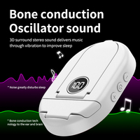 Appareil de santé intelligent multifonctionnel Conduction osseuse Support de téléphone à bruit blanc Compatibilité BT5.3 Carte TF Support pour le bureau et le sommeil