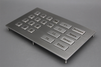Keyboard Numerik Industri Tahan Air dan Debu, Multifungsi, Berbahan Logam Stainless Steel, Pemasangan Tersembunyi, Tugas Berat