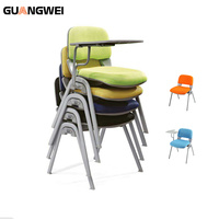 GUANGWEI Chaise moderne en tissu plastique pour la formation des étudiants Prix de gros Empilable pour le personnel de l'école Bureau Réunion Banquet Église