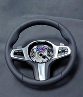Volant sport en fibre de carbone et cuir pour modèles E90/E91/E92/E93 M3/Série 3 et Série 1