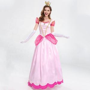 <span class=keywords><strong>Disfraz</strong></span> de <span class=keywords><strong>Princesa</strong></span> <span class=keywords><strong>Peach</strong></span>, Vestido de Super <span class=keywords><strong>Mario</strong></span> con Accesorios de Corona para Mujer - Product Image 4