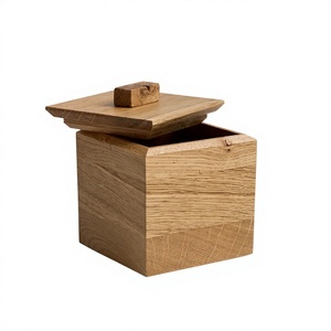 Pot de conservation alimentaire multifonctionnel classique en bois écologique, capacité de 250 ml, couvercle en bois durable pour l'organisation du garde-manger de la cuisine - Product Image 2
