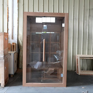 2025 Caisheng penjualan EMF rendah Hemlock mewah 2 orang Sauna inframerah dalam ruangan dengan Panel kontrol cerdas Audio Bluetooth - Product Image 1