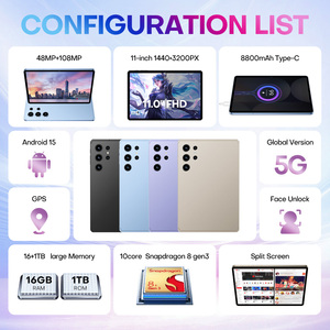 Pad9Pro 11-Inch Thông Minh Máy Tính Bảng Với Deca Core MTK 16GB Bộ Nhớ 1Tb Rom Cảm Ứng Điện Dung Màn Hình 5G Tương Thích Phía Trước Giải Trí - Product Image 3