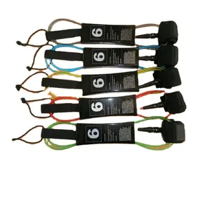Customizable Multicolor High tensile strength Comp Leash String safety leashes premium TUP leg ropes Surfboard leash