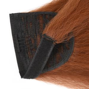 22 ''100G lungo Afro crespo lisci capelli sintetici ricci ad alta temperatura in fibra di coda di cavallo extension per parrucchino Yaki Wrap - Product Image 4