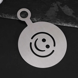 Stainless Steel Coffee Stencil Set Ice Filter Creative Cake Mold Chocolate Decorating <strong>DIY</strong> Latte Art Tool <strong>Kit</strong> - Product Image 4