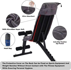 Asciugamano <span class=keywords><strong>da</strong></span> Palestra in Microfibra con Logo Personalizzato e Tasca con Cerniera, Super Assorbente per Allenamento, Fitness e Sport - Product Image 6