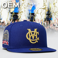 Gorra de Béisbol de Algodón de 5 Paneles con Visera Curva Estructurada, Logotipo Bordado en 3D, Gorra Deportiva