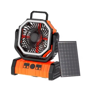 Ventilateur de camping solaire portable 2026 avec télécommande, batterie longue durée 20000 mAh – Essentiels pour l'extérieur - Product Image 1