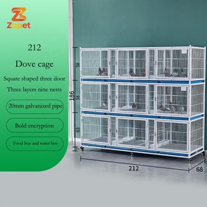 Heavy Duty Stackable Metal Bird Breeding <strong>Cage</strong> System Commercial With Breeding Box Nest for Pigeon Canary Finch Wholesale Price - Product Image 2