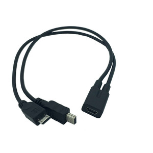 Cable de Carga Mini USB 5p Hembra a Mini 5p Macho y Divisor Micro 5p Macho para Grabadora de Coche y Navegación - Product Image 3