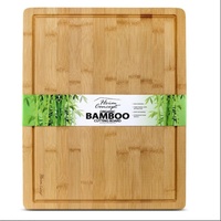 Planche à découper carrée de cuisine en bambou et en bois avec poignée, utilisée comme planche collante pour couper les légumes, les fruits et le pain