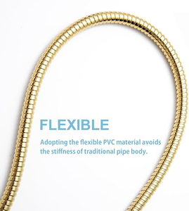 Tuyau de douche flexible universel en acier inoxydable moderne pour salle de bain avec raccords en laiton - Product Image 2