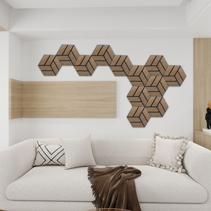 KASAROパーソナライズされた六角形音響パネルモダン防音壁タイルスタイリッシュなホームインテリア用 - Product Image 1