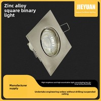 Plafonnier LED moderne avec projecteur carré en alliage de zinc, hotte encastrée, base GU10 pour l'éclairage du salon