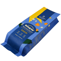 Sachets personnalisés à soufflet latéral pour café et aliments pour animaux de compagnie avec valve, impression par gravure, qualité alimentaire, résistants à l'humidité, pour chips de pommes de terre