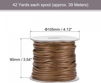 Cordon en polyester ciré marron 4 mm 39 m pour la fabrication de bijoux, bracelet en macramé, collier, perlage, bricolage, artisanat, fil à tisser