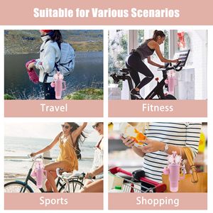 Bling Stanley Cup Accesorios para vaso <span class=keywords><strong>de</strong></span> silicona 40/30oz Cute Bow Straw <span class=keywords><strong>Topper</strong></span> Cover Stanley Cup Boot Correa <span class=keywords><strong>de</strong></span> mango <span class=keywords><strong>de</strong></span> <span class=keywords><strong>cuero</strong></span> - Product Image 6