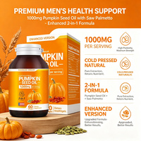 Softgel Minyak Biji Labu dengan Ekstrak Saw Palmetto Formula 2-in-1 untuk Kesehatan Prostat & Rambut Pria, Cold Pressed, 60 Kapsul, ODM/OEM