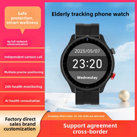 Reloj Inteligente Más Vendido para Personas Mayores, Presión Arterial, Frecuencia Cardíaca, Temperatura Corporal, Posicionamiento GPS, Llamada Automática de Emergencia