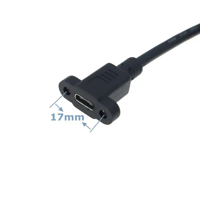 Tipo personalizzato C USB 2.0 3.0 femmina a USB C Micro B maschio adattatore montaggio pannello cavo di estensione