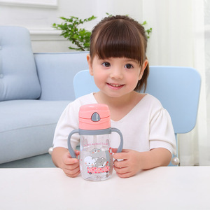 Gobelet d'apprentissage pour bébé PINKAH avec logo personnalisé, sans BPA, en PP et Tritan, dessin animé, 360 ml, avec poignée et paille à débit lent, 0-12 mois - Product Image 3