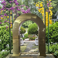Toile de fond de fête personnalisée accessoire décoratif décor de scène arches dorées cadre support de toile de fond de mariage