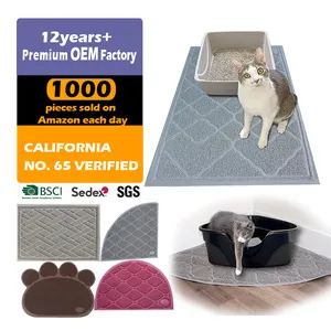 Multifunctional Wholesale Cute Pet Cat Litter Mat Waterproof Durable PVC Coil Mat Cats Sand ToiletLarge Cat Litter Mat