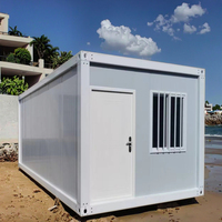 Micro Beach Portable Cabane Bungalow Préfabriqué Kit Plat Modulaire Casa Maison Conteneur pour Bureau à Domicile en Panneau Sandwich en Acier