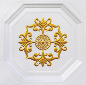 Panneaux de plafond artistiques en aluminium résistants à l'eau et à l'humidité pour hôtel maison salon salle à manger-carreaux de plafond carrés - Product Image 5