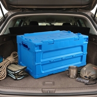 Caisse de rangement pliable empilable rectangulaire solide en plastique PP recyclable