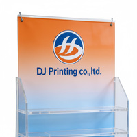 Vitrine de comptoir en acrylique transparent, présentoir lisse en plexiglas avec logo personnalisé imprimé pour magasin