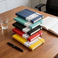 Carnet scolaire professionnel en cuir rigide format A5, 100 feuilles lignées, avec élastique, idéal pour un cadeau