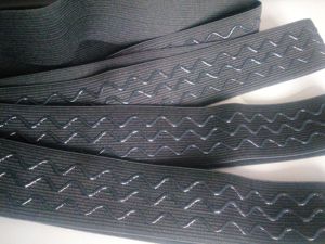 Benutzer definierte Silikon Anti-Rutsch-Nylon-Gummiband Schwarz und Band Jogging hose Gurtband Bund Hosen Gürtel Kleidung Elastic Tape - Product Image 3