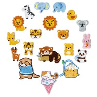 Mini Patchs Brodés Animaux Kawaii Thermocollants Auto-adhésifs Koala Panda Tigre pour Vêtements d'Enfants et Décoration de Sacs à Dos