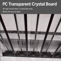 Pintu Lipat Kristal PC OEM Langsung dari Pabrik, Tahan Air, Transparan, Partisi Akordeon untuk Toko Komersial, Pub, Ruang Tamu, Vila