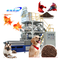 Extrudeuse de granulés d'aliments pour poissons pour farine de blé, de maïs et de riz avec options de tension personnalisées pour la production d'aliments pour animaux