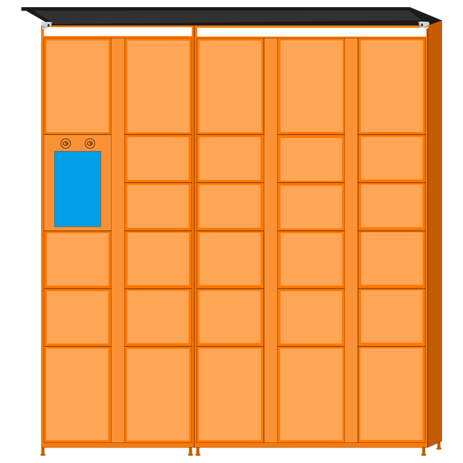 Двухсторонний умный пищевой шкафчик, 24 часа, самообслуживание, умный пищевой шкафчик