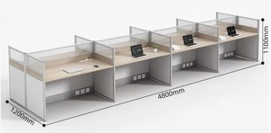 Estaciones de Trabajo Modernas <span class=keywords><strong>para</strong></span> Oficina, <span class=keywords><strong>Escritorio</strong></span> de Oficina con Partición <span class=keywords><strong>para</strong></span> 12, 4, 6 u 8 <span class=keywords><strong>Personas</strong></span>, Cubículo de Oficina - Product Image 3