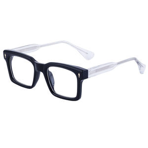 ZT-97006 Montura de gafas cuadradas para hombre, montura completa, lentes reemplazables, doble propósito para visión de lejos y de cerca - Product Image 1