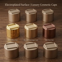 Tapa Magnética para Botellas de Esmalte de Uñas, Cilindro con Ranura para Imán, Parte Interior y Exterior de Plástico para Empaque de Manicura